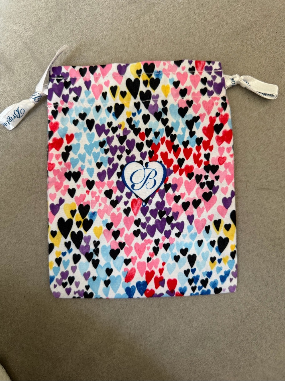 🎀5 for $25🎀 Brighton dust bag for jewelry with Multicolor Heart Print